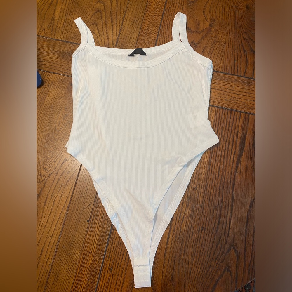 Off white  ribbed knit bodysuit